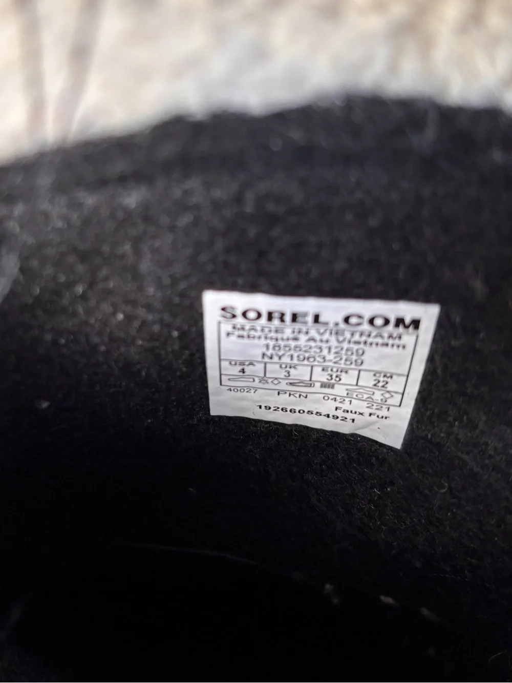 Sorel Kids Two-Tone Waterproof Winter Boots in Brown, Black & Cream